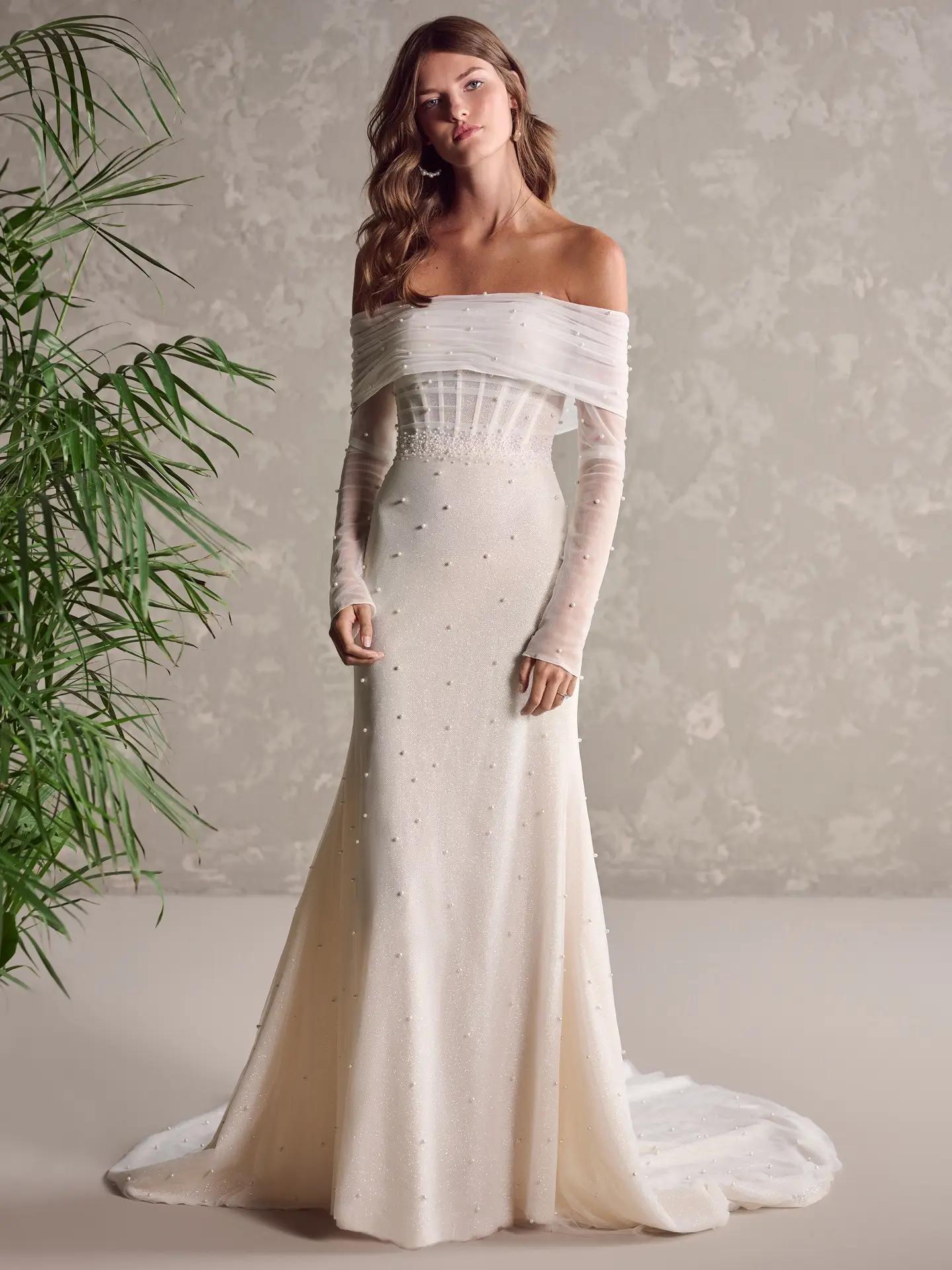 Model wearing a gown by Maggie Sottero