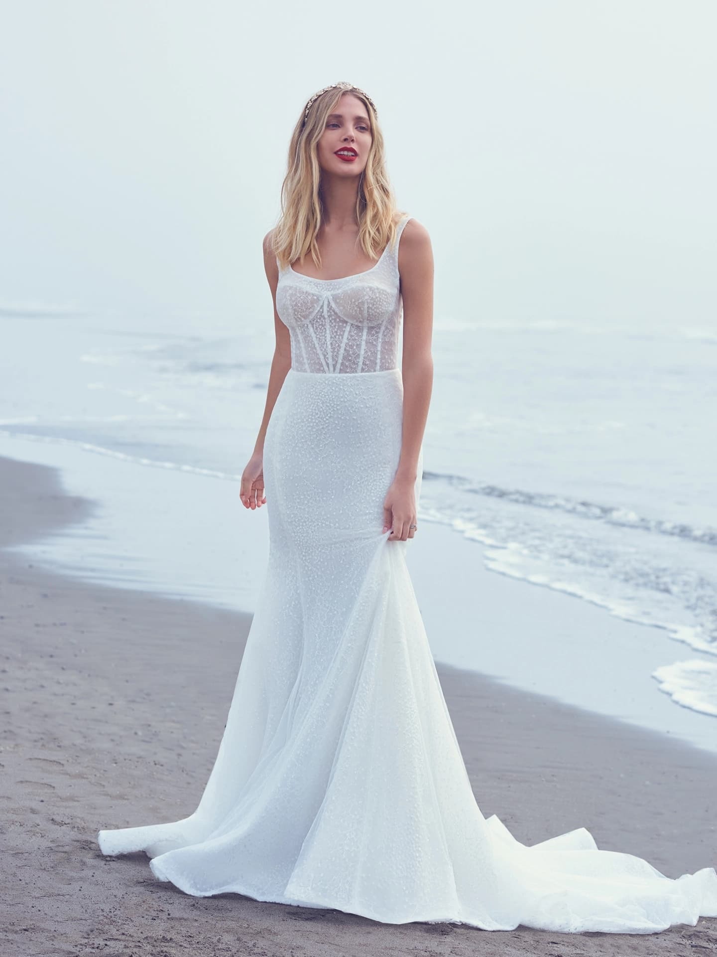 Model wearing a gown by Sottero & Midgley. Desktop image