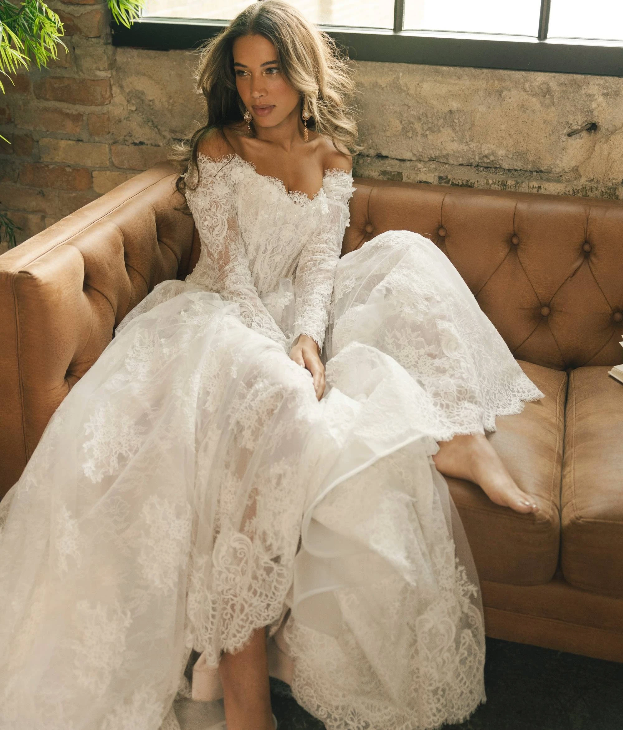 Model wearing a gown by Maggie Sottero