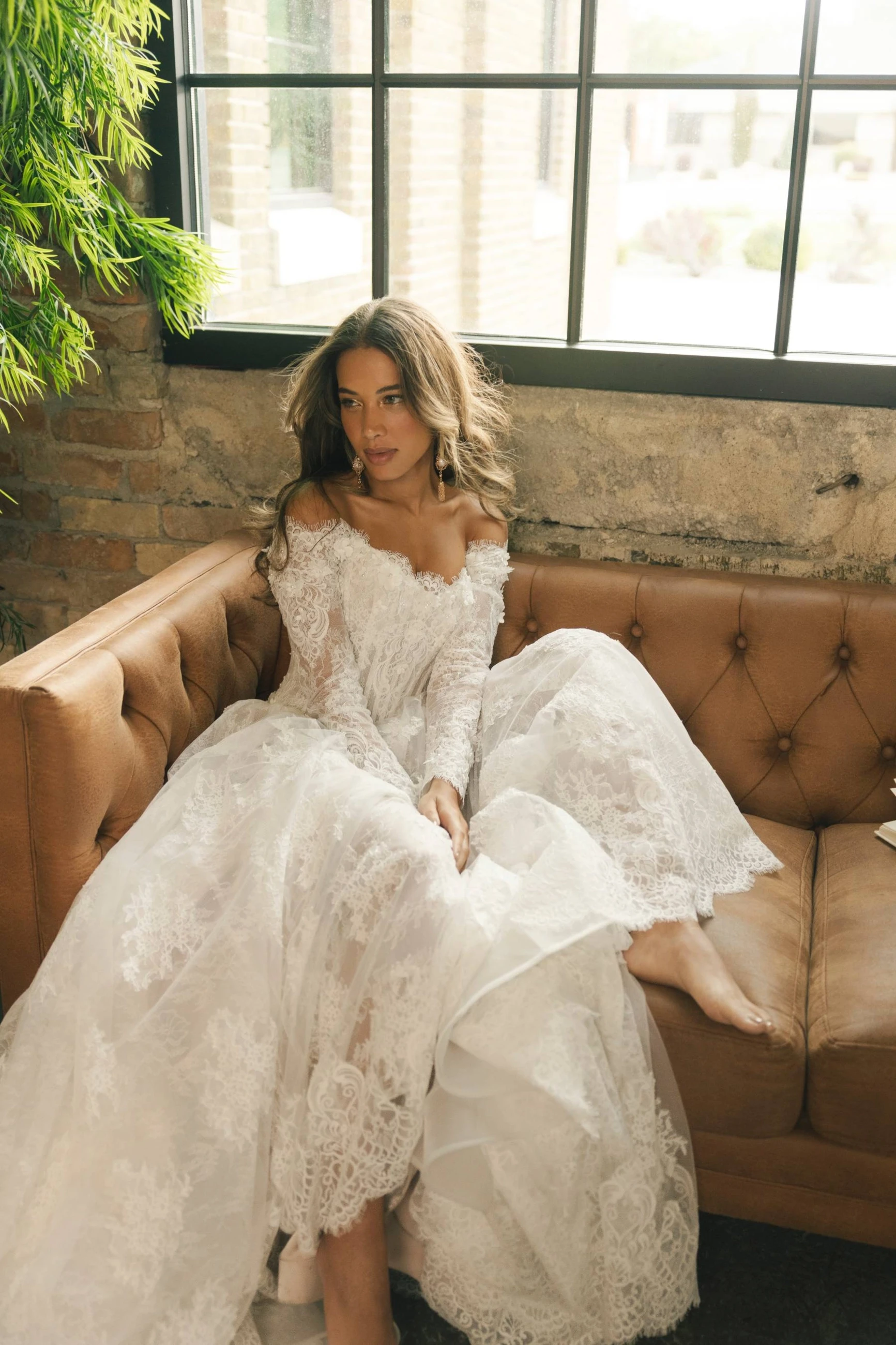 Model wearing a gown by Maggie Sottero