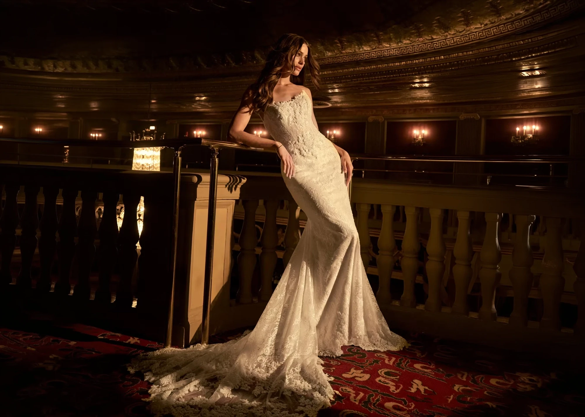 Model wearing a gown by Maggie Sottero