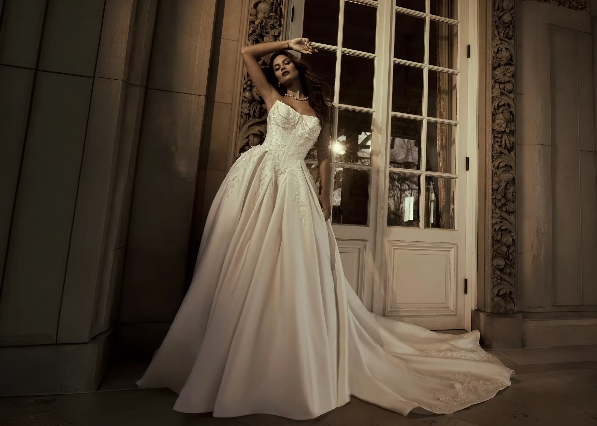 Model wearing a gown by Sottero & Midgley