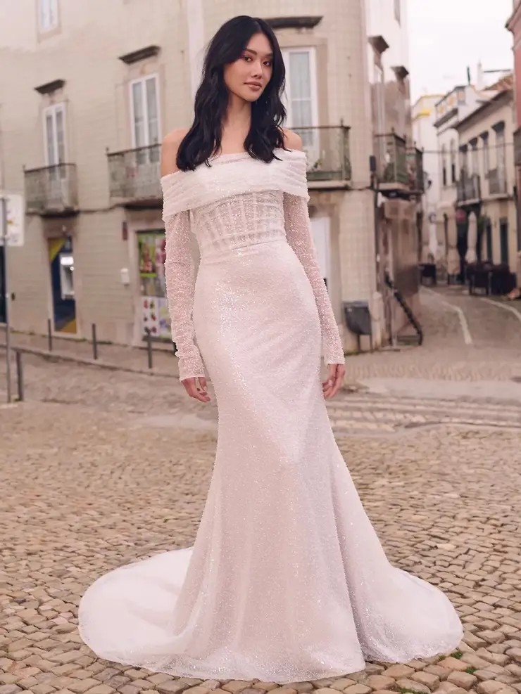Model wearing a Maggie Sottero gown