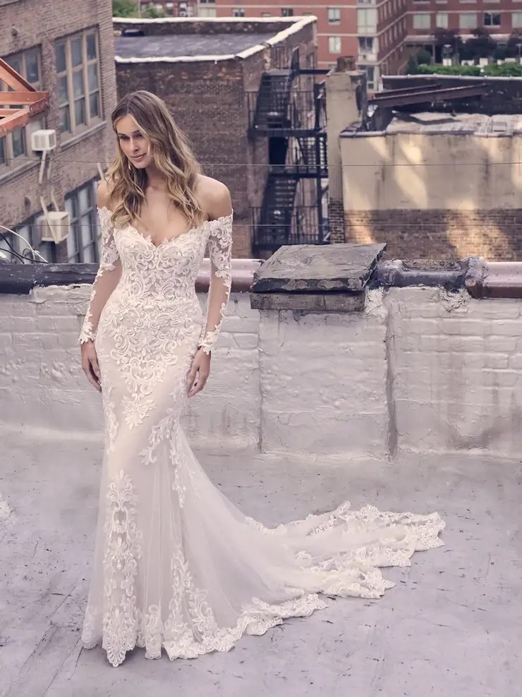 Model wearing a Maggie Sottero gown