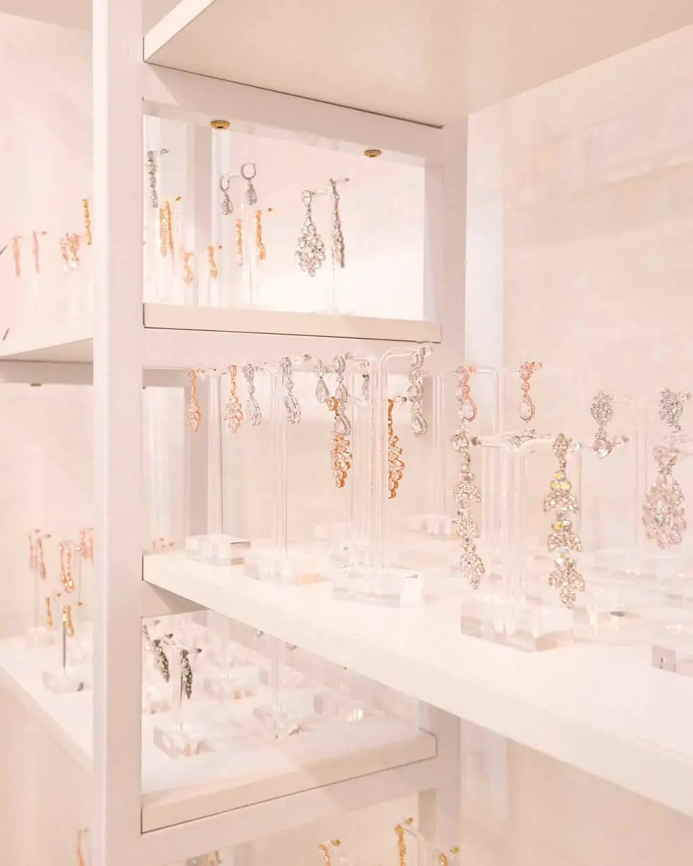 Accessories displayed at Liliana Bridal House