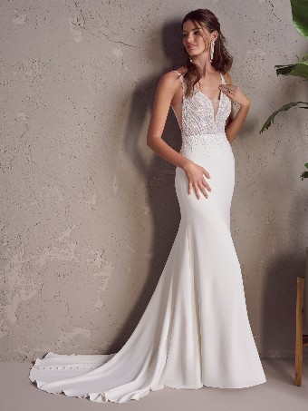 Rebecca Ingram JENROSE | 24RS196A01 OTR JENROSE | 24RS196A01 OTR #0 default Ivory/Silver Accent (gown with Natural Center Front Illusion) thumbnail