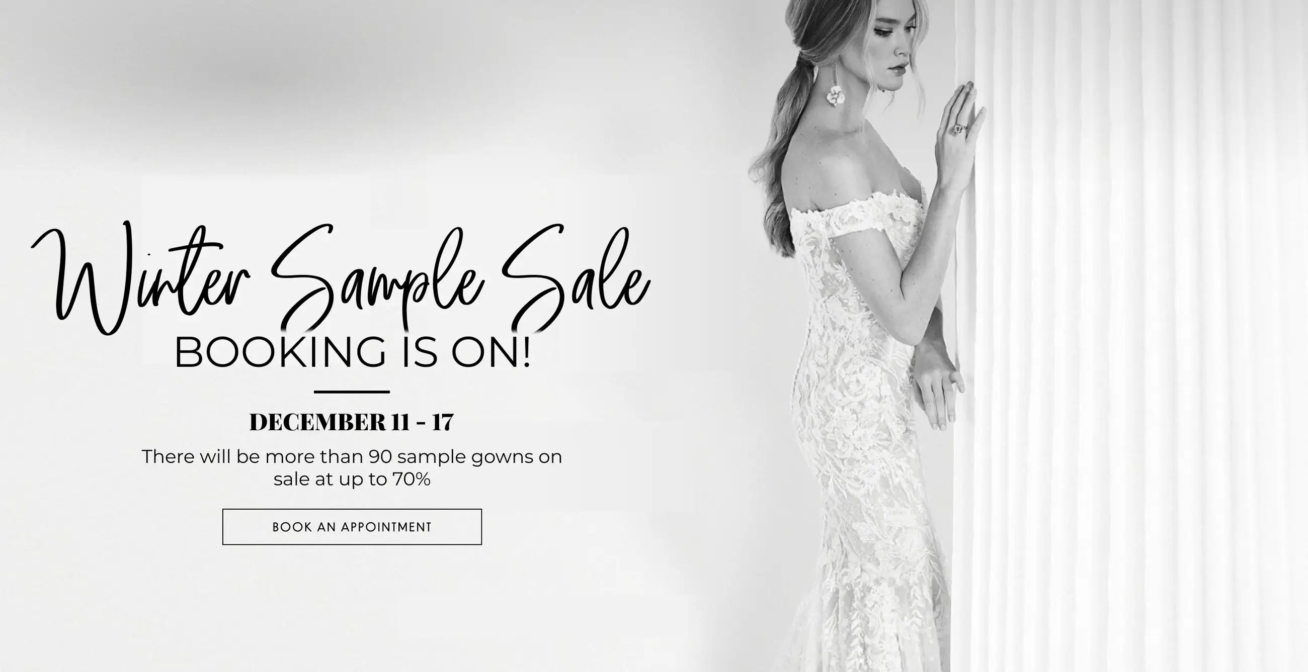 Winter sample sale at Liliana Bridal House