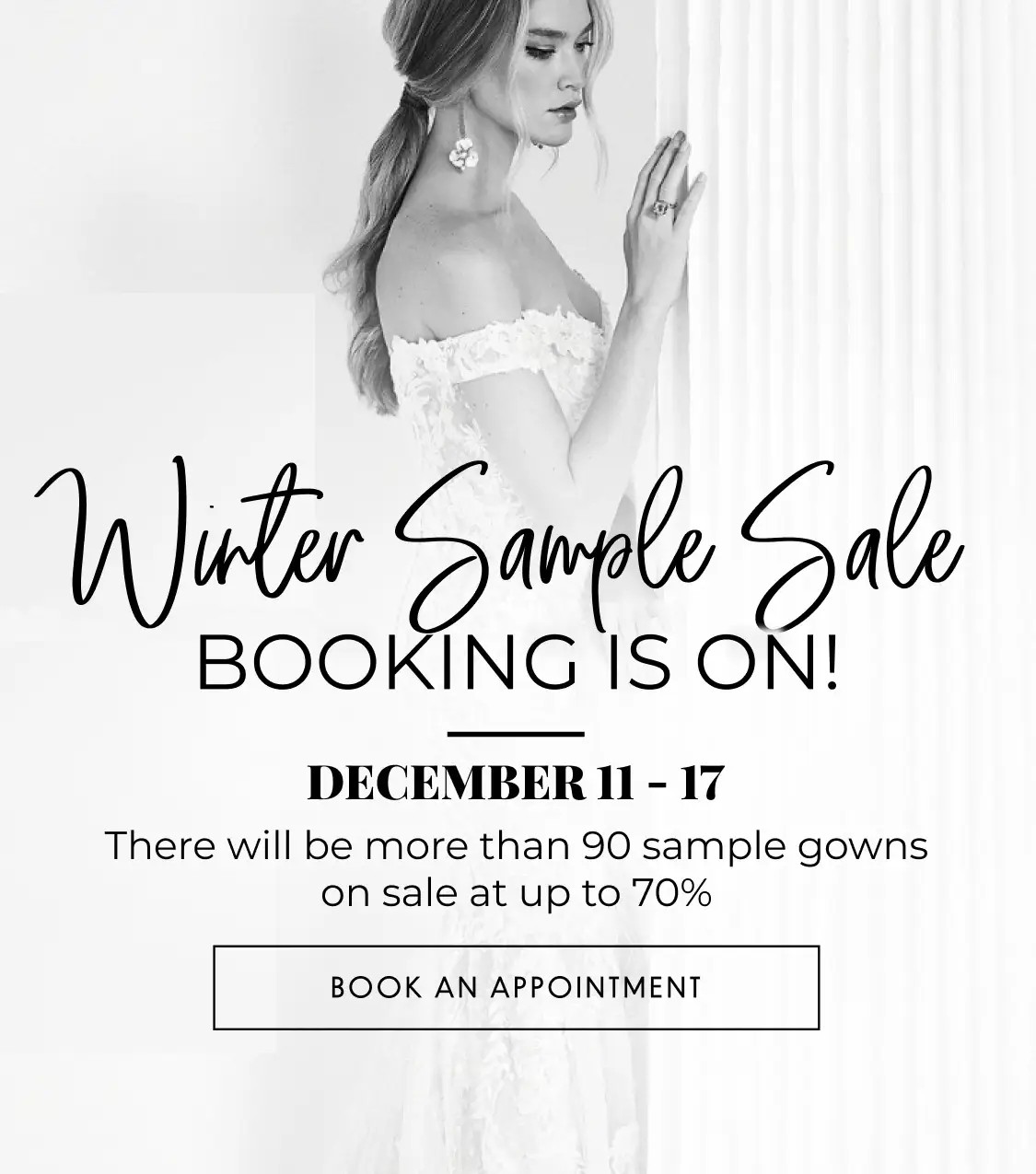 Winter sample sale at Liliana Bridal House