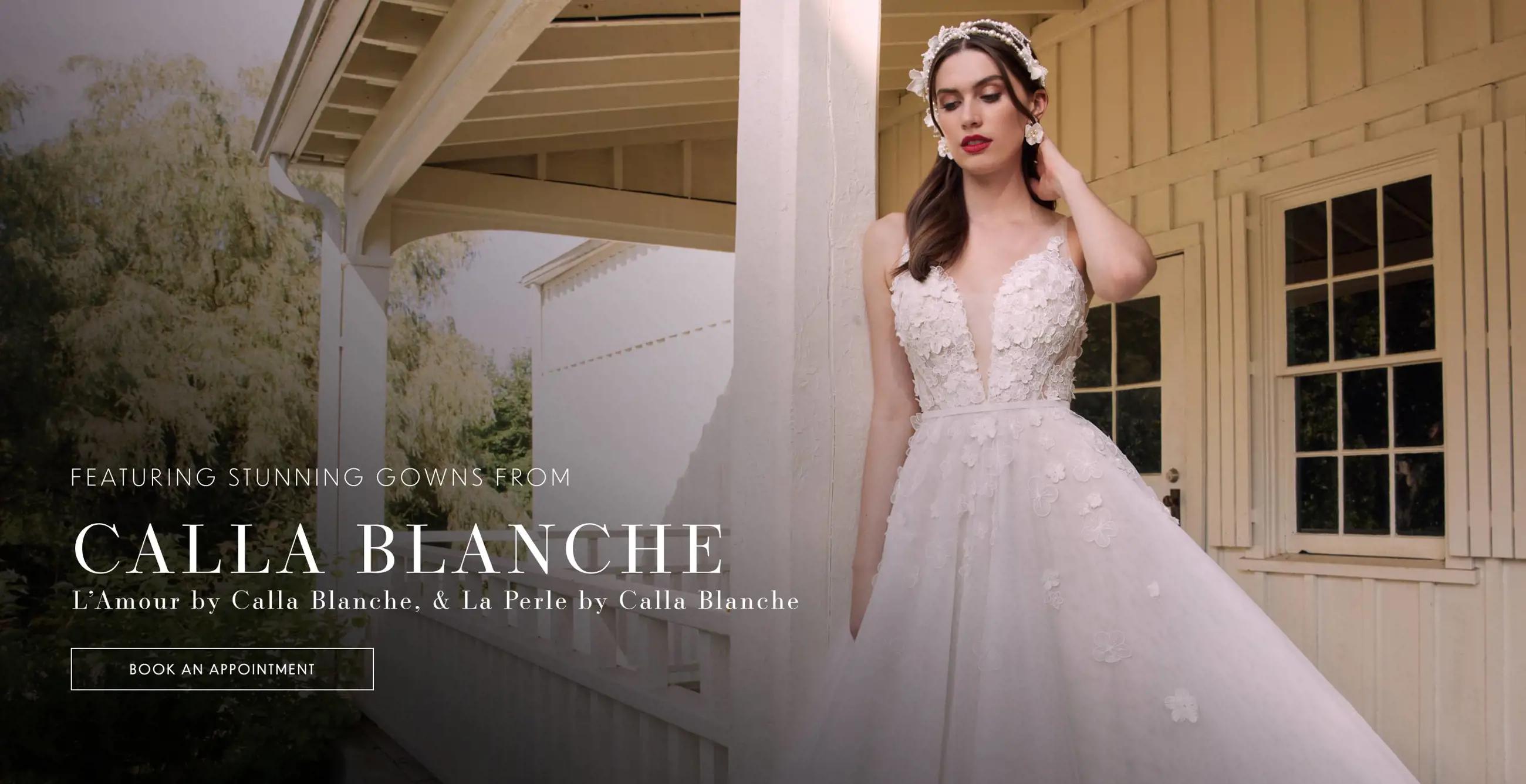 Calla Blanche designer wedding dresses at Liliana Bridal Boutique